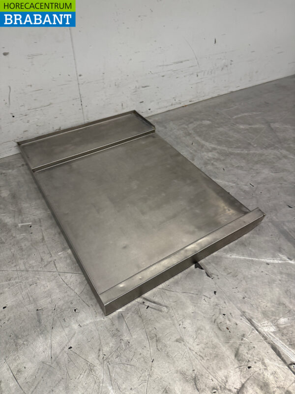 Stainless steel draining board for push-through dishwasher 52 x 76 cm Horeca - Image 3
