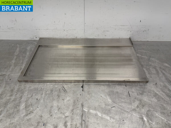 Stainless steel draining board for pull-through dishwasher 120 x 72 cm Horeca