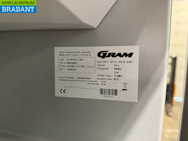 Stainless steel Gram Refrigeration 346 liters 230V Catering - Image 5