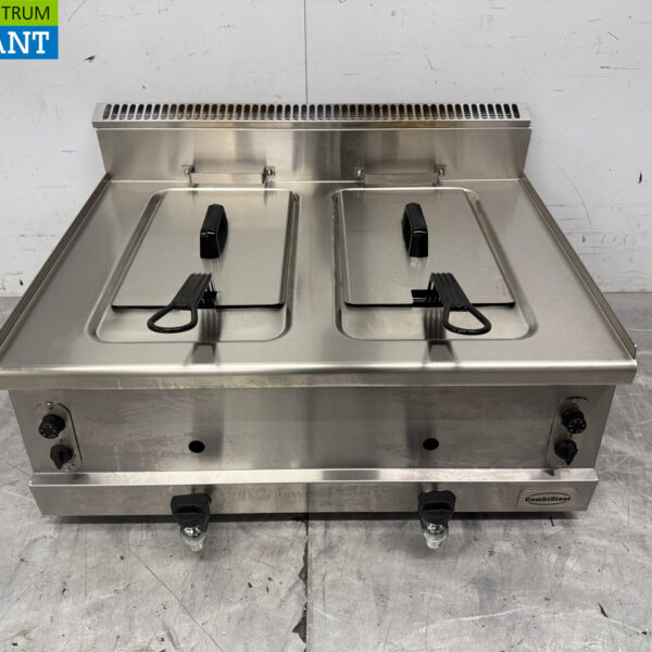 Stainless steel Combisteel Double Fryer 2 x 8 liters GAS Catering