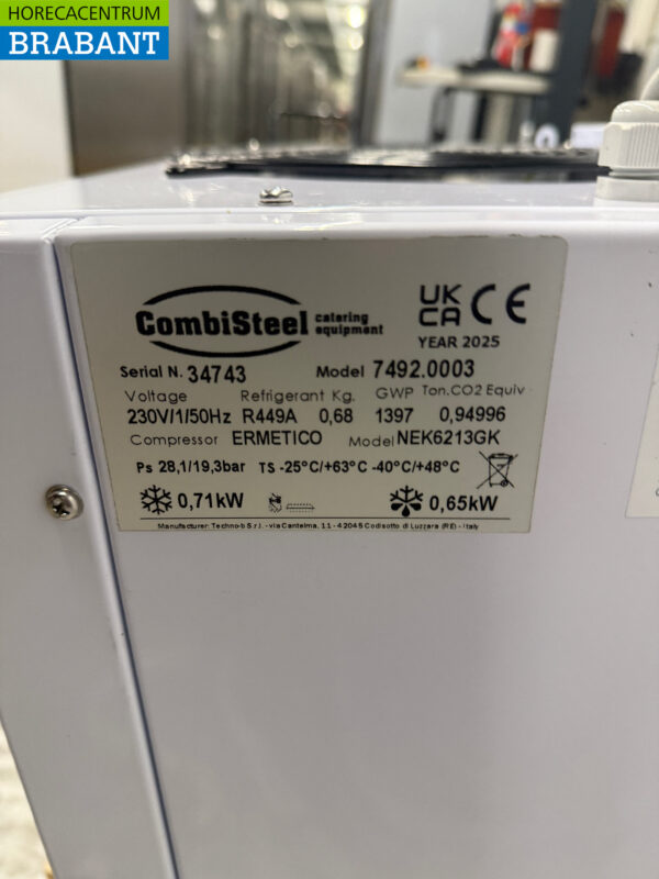 Combisteel Refrigeration Unit Refrigeration Unit Plug-in Monoblock Wall Unit 7.4 m3 230V Horeca - Image 5
