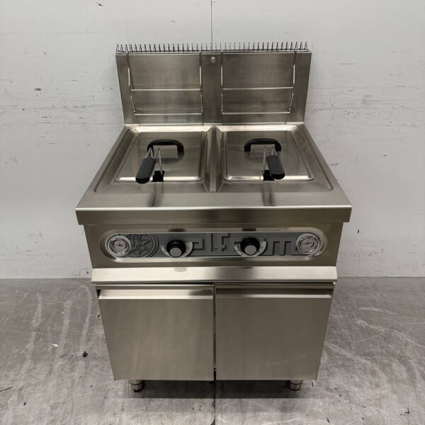 Stainless steel Elframo Double Fryer 2x 17 liters GAS Catering