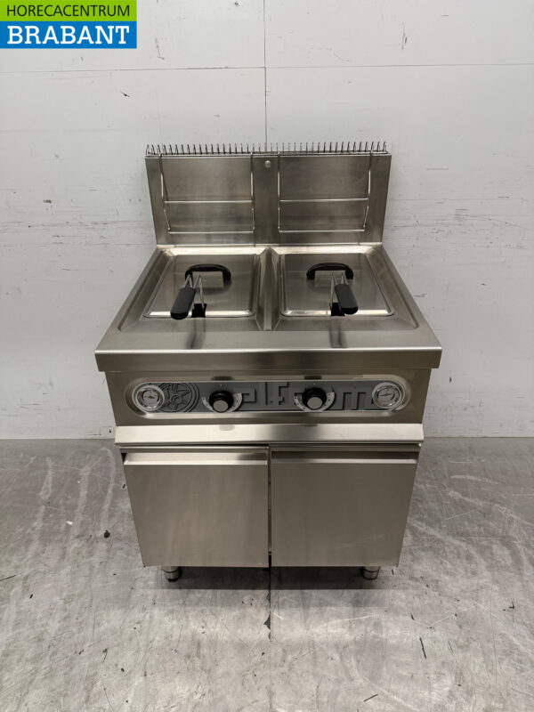 Stainless steel Elframo Double Fryer 2x 17 liters GAS Catering
