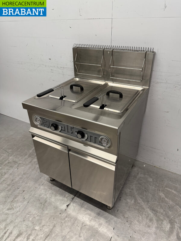 Stainless steel Elframo Double Fryer 2x 17 liters GAS Catering - Image 2