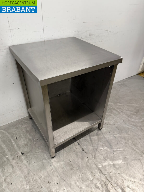 Stainless steel Worktable with undershelf 70 x 70 x 90 cm Horeca - Image 3