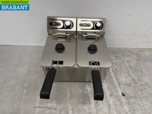 HCB Stainless Steel Double Fryer Frying 2 x 4.5 liters 230V Horeca