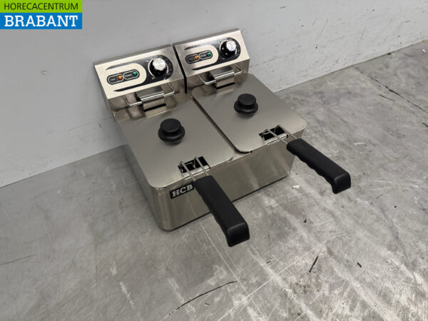 HCB Stainless Steel Double Fryer Frying 2 x 4.5 liters 230V Horeca - Image 3
