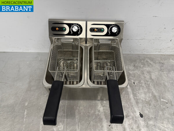 HCB Stainless Steel Double Fryer Frying 2 x 4.5 liters 230V Horeca - Image 4