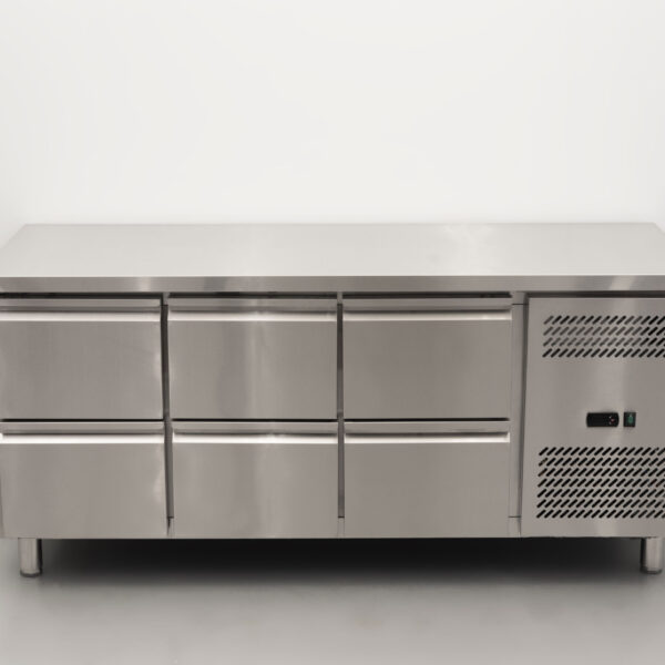HCB stainless steel Refrigerated workbench 6 drawers 179,5 cm 230V Catering