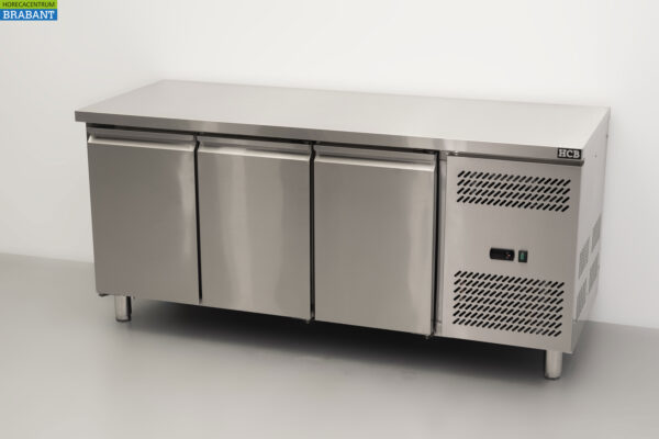 Stainless steel Freezer workbench 3 doors 1/1 gastronorm 179,5 cm Catering - Image 2