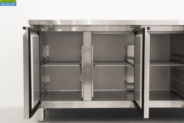 Stainless steel Freezer workbench 3 doors 1/1 gastronorm 179,5 cm Catering - Image 5