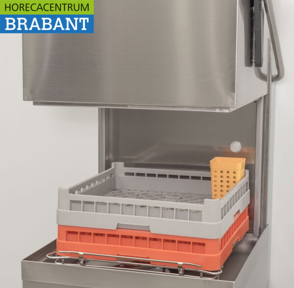 Stainless steel Asber Basic-line Pass-through dishwasher with drain pump and soap pumps 400V Catering - Image 5