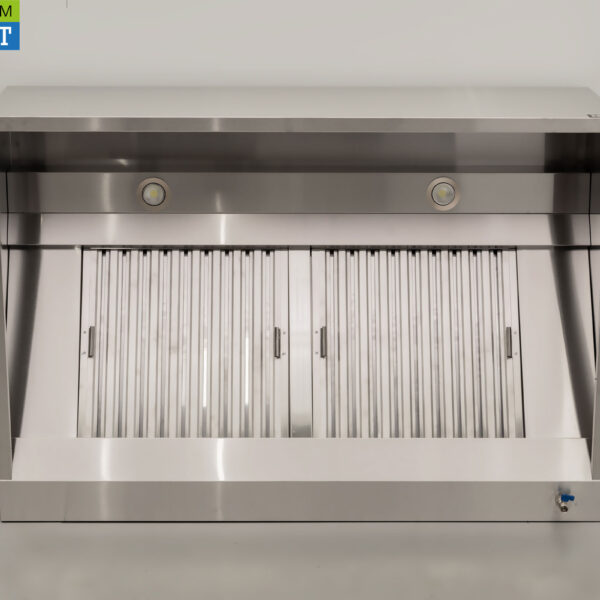 Stainless steel extractor hood Extractor hood with slat filters Premium-line 140 cm Box model Box model Horeca