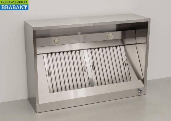 Stainless steel extractor hood Extractor hood with slat filters Premium-line 140 cm Box model Box model Horeca - Image 3