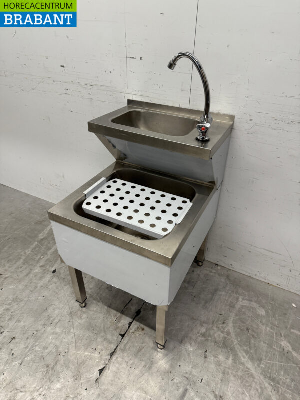 Stainless steel Double Sink Sink Pouring Bowl combi Faucet 50 cm Catering - Image 2