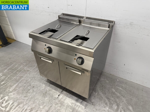 Stainless steel Zanussi Double Fryer 2 x 15 liters 400V Bj. 2022 Catering - Image 2