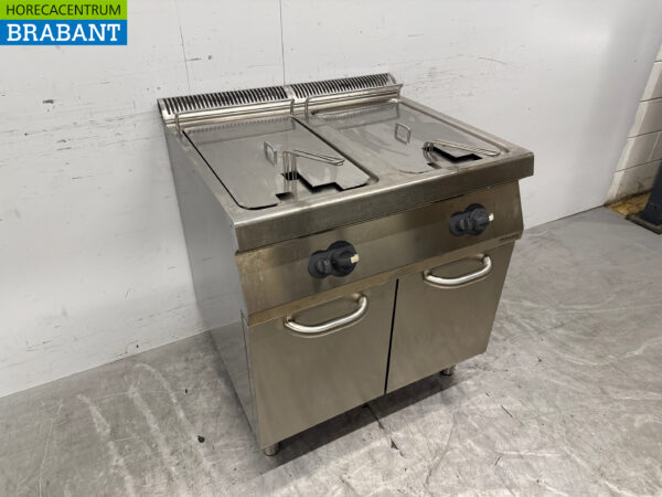 Stainless steel Electrolux Double Fryer 2 x 15 liter GAS Catering - Image 3