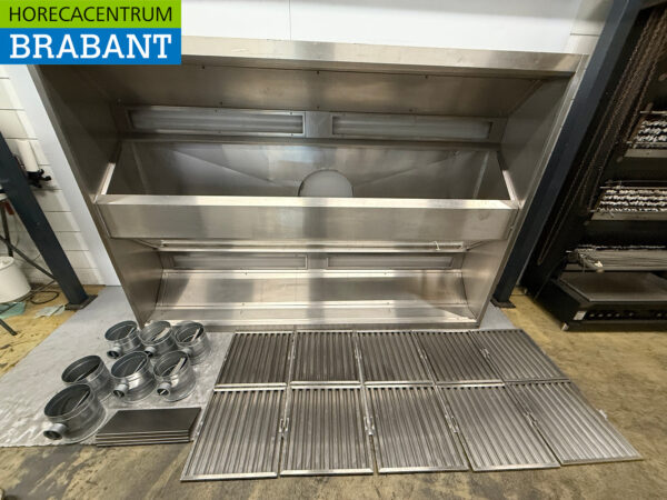 Stainless steel exhaust hood island hood island hood 290 x 200 x 60 cm 230V Horeca