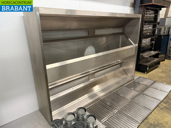 Stainless steel exhaust hood island hood island hood 290 x 200 x 60 cm 230V Horeca - Image 2