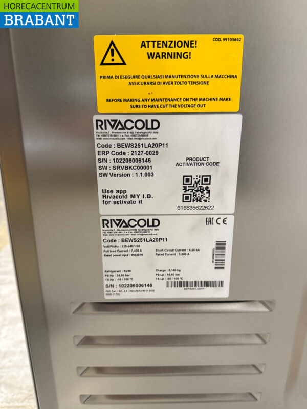 Stainless steel Combisteel/Rivacold Freezer Unit Freezer Unit Plug-in Monoblock Wall Unit 7.4 m3 400V Horeca - Image 5