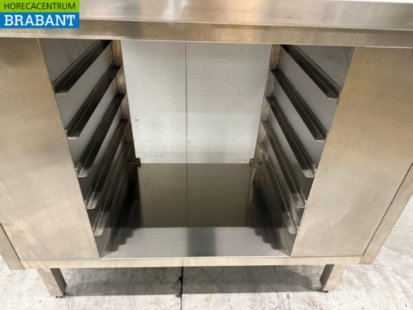 Stainless Steel Drainage Table T.B.V. Slide Through Dishwasher 114,5 x 70,5 x 93 cm Horeca - Image 4