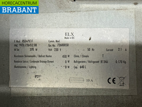 Stainless steel Zanussi Refrigerator 640 liters 230V Catering - Image 5