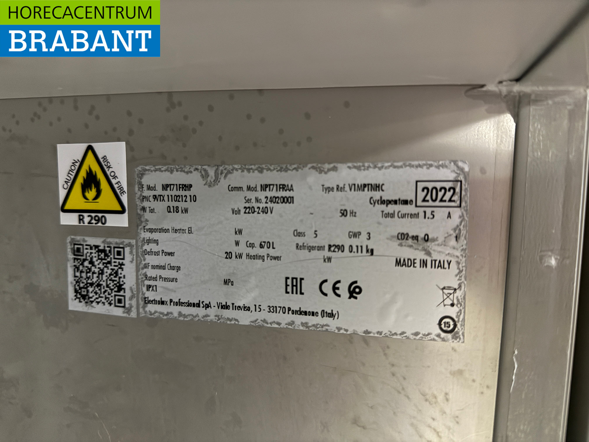 Stainless steel Zanussi Refrigeration Mobile 670 liters 230V Catering - Image 5