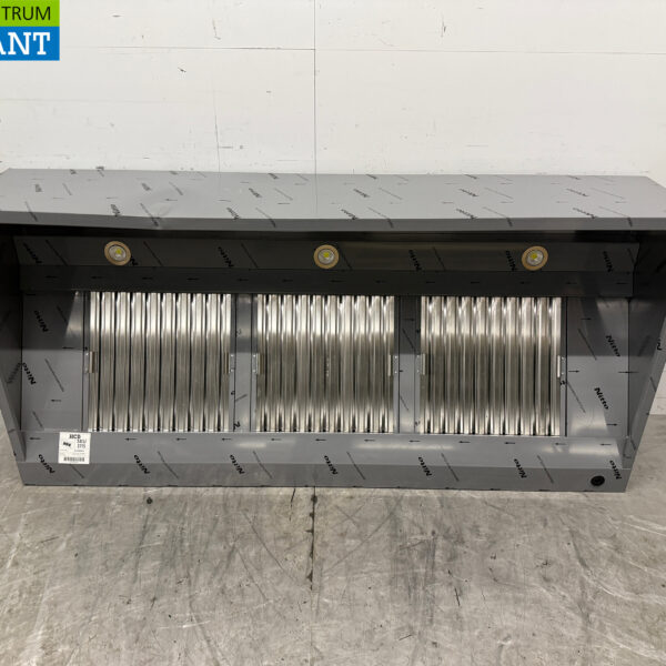Stainless steel extractor hood Extractor hood with slatted filters Premium-line 200 cm Box model Horeca