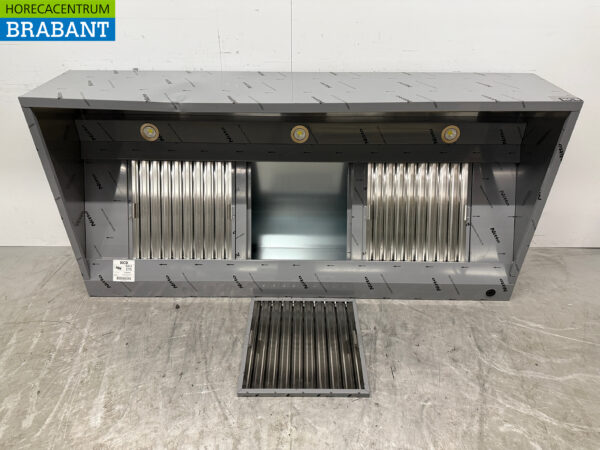 Stainless steel extractor hood Extractor hood with slatted filters Premium-line 200 cm Box model Horeca - Image 4