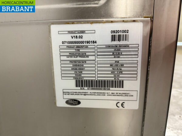 Stainless steel Maxima Dishwasher 230V Catering - Image 6