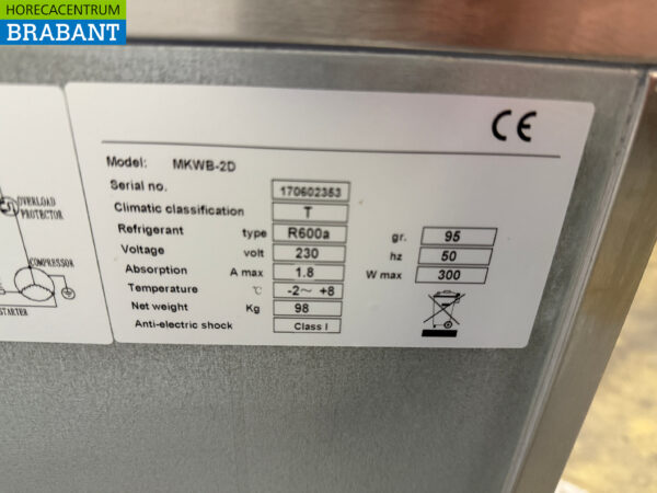 Stainless steel Maxxfrost Refrigerated Workbench 2 doors 136 cm 230V Horeca - Image 5