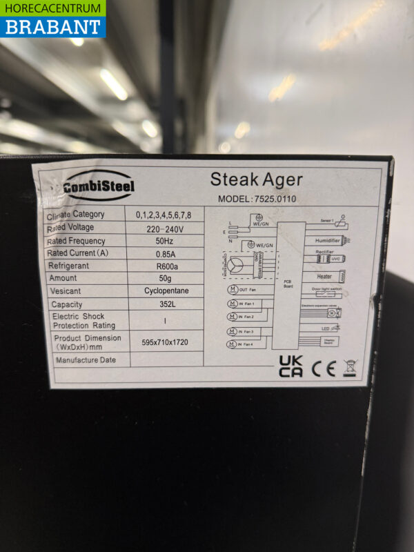 Stainless steel Combisteel Dry Age Cupboard 230V Catering - Image 5