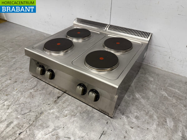 Stainless steel Zanussi 4 Burner Electric Stove 80 cm 400V Catering - Image 2