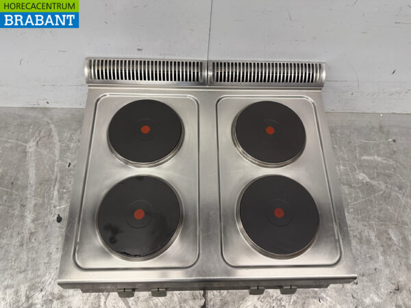 Stainless steel Zanussi 4 Burner Electric Stove 80 cm 400V Catering - Image 4