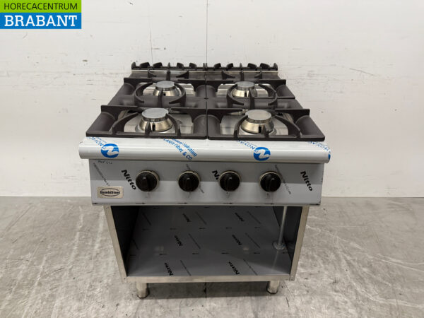 Stainless steel Combisteel 4 Burner Gas Stove 80 cm GAS Horeca