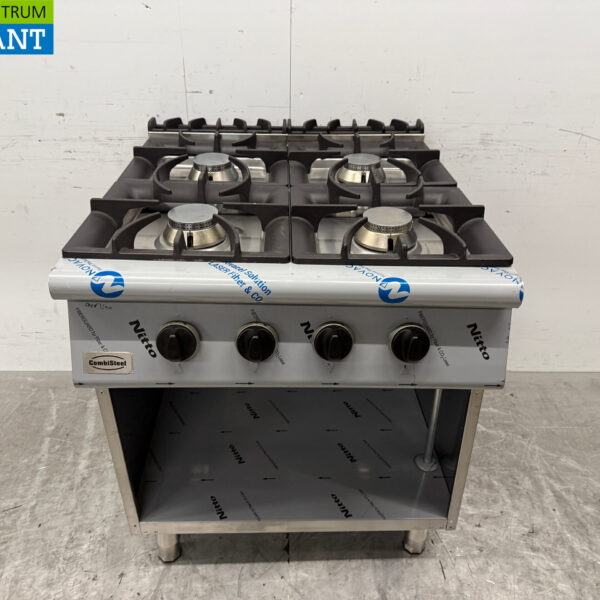 Stainless steel Combisteel 4 Burner Gas Stove 80 cm GAS Horeca