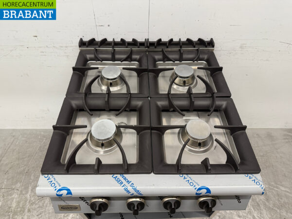 Stainless steel Combisteel 4 Burner Gas Stove 80 cm GAS Horeca - Image 4