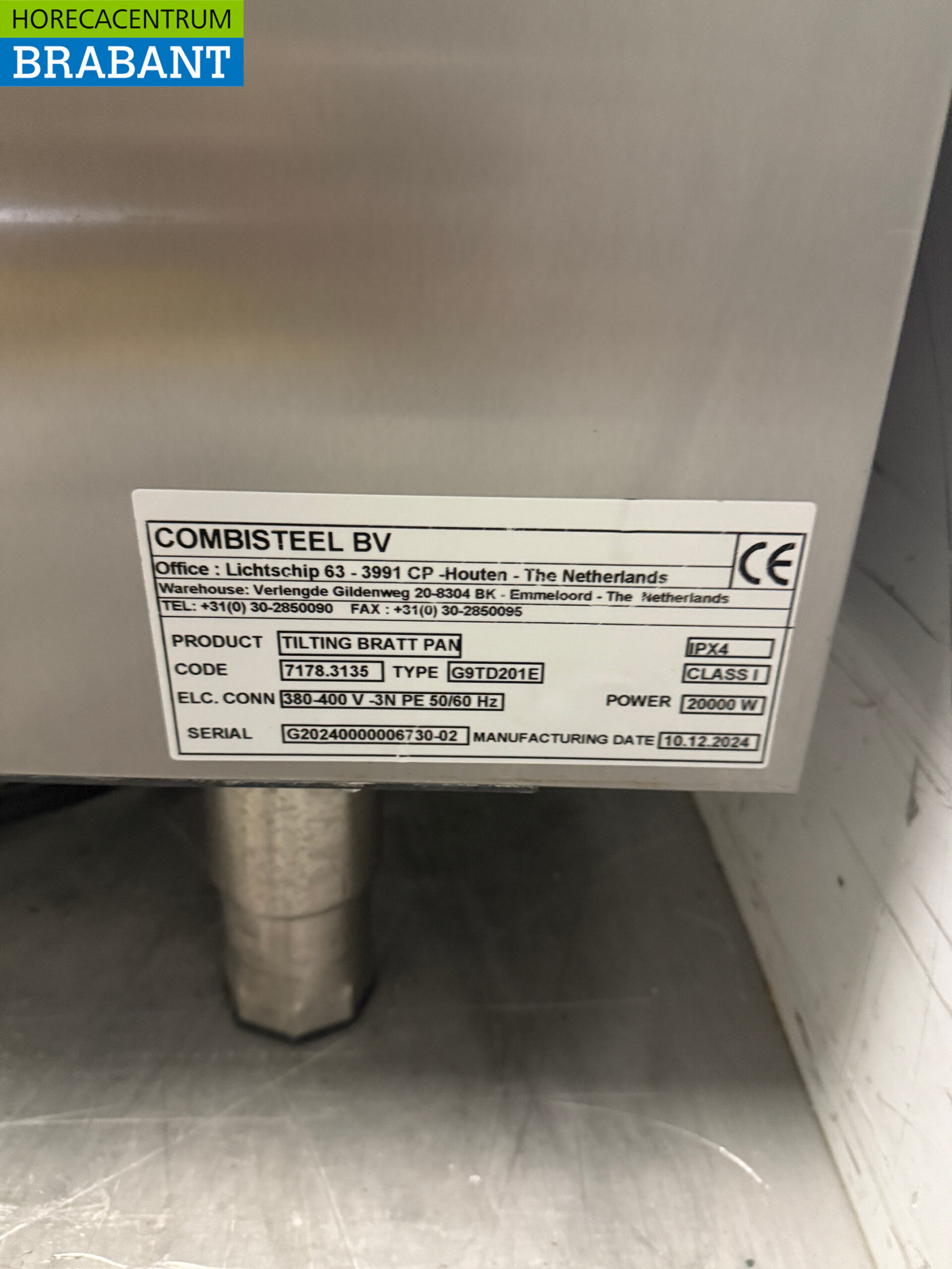 Stainless steel Combisteel tilting roasting pan 120 liter 120 cm 400V Horeca - Image 6