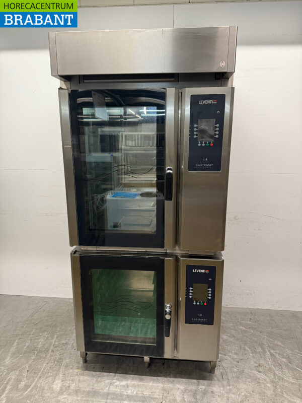 Stainless steel Leventi Baking oven Hot air oven with moisture injection 16 x 60/40cm 400V Catering Bakery