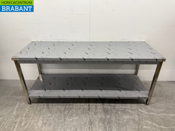 Stainless Steel Work Table With Shelf 200 x 70 x 86.5 cm Catering