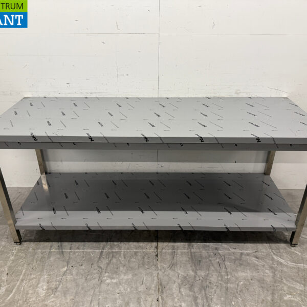 Stainless Steel Work Table With Shelf 200 x 70 x 86.5 cm Catering