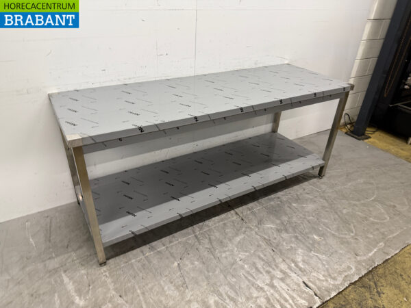 Stainless Steel Work Table With Shelf 200 x 70 x 86.5 cm Catering - Image 2