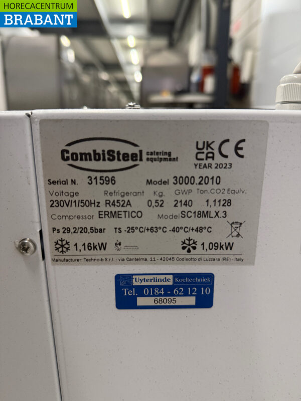 Combisteel Refrigeration Unit Refrigeration Unit Plug-in Monoblock Wall Unit 14.1 m3 230V Horeca - Image 5