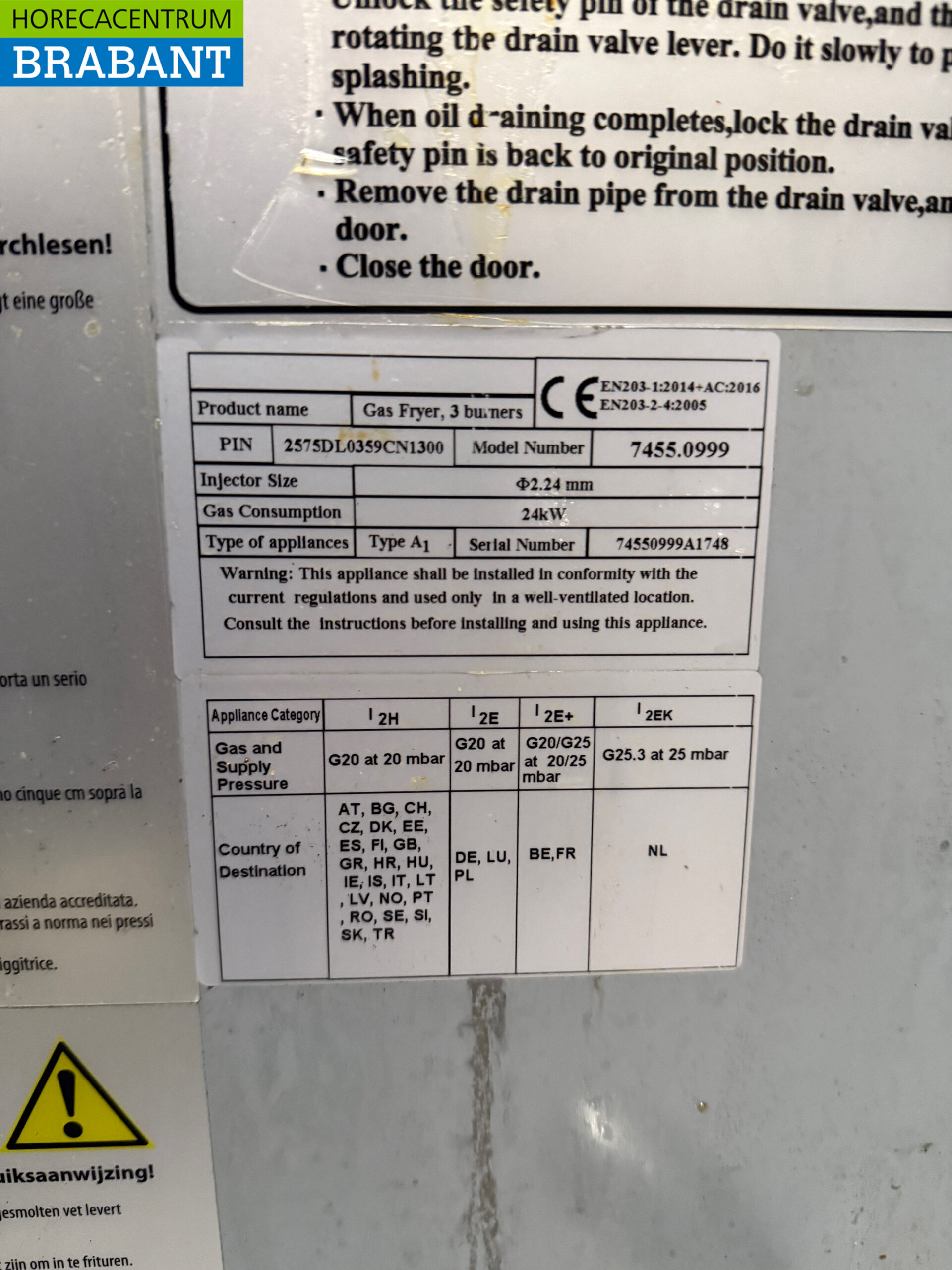 Stainless steel Combisteel Fryer 21 liters GAS Catering - Image 6