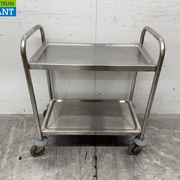 Stainless steel Serving trolley Serving trolley 2 tiers 72 cm Catering