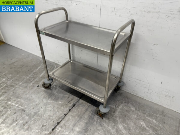 Stainless steel Serving trolley Serving trolley 2 tiers 72 cm Catering - Image 2