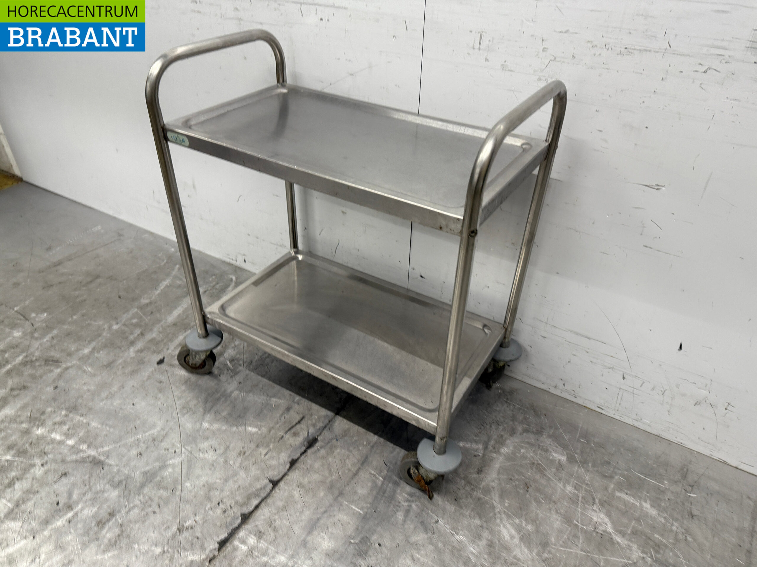 Stainless steel Serving trolley Serving trolley 2 tiers 72 cm Catering - Image 2