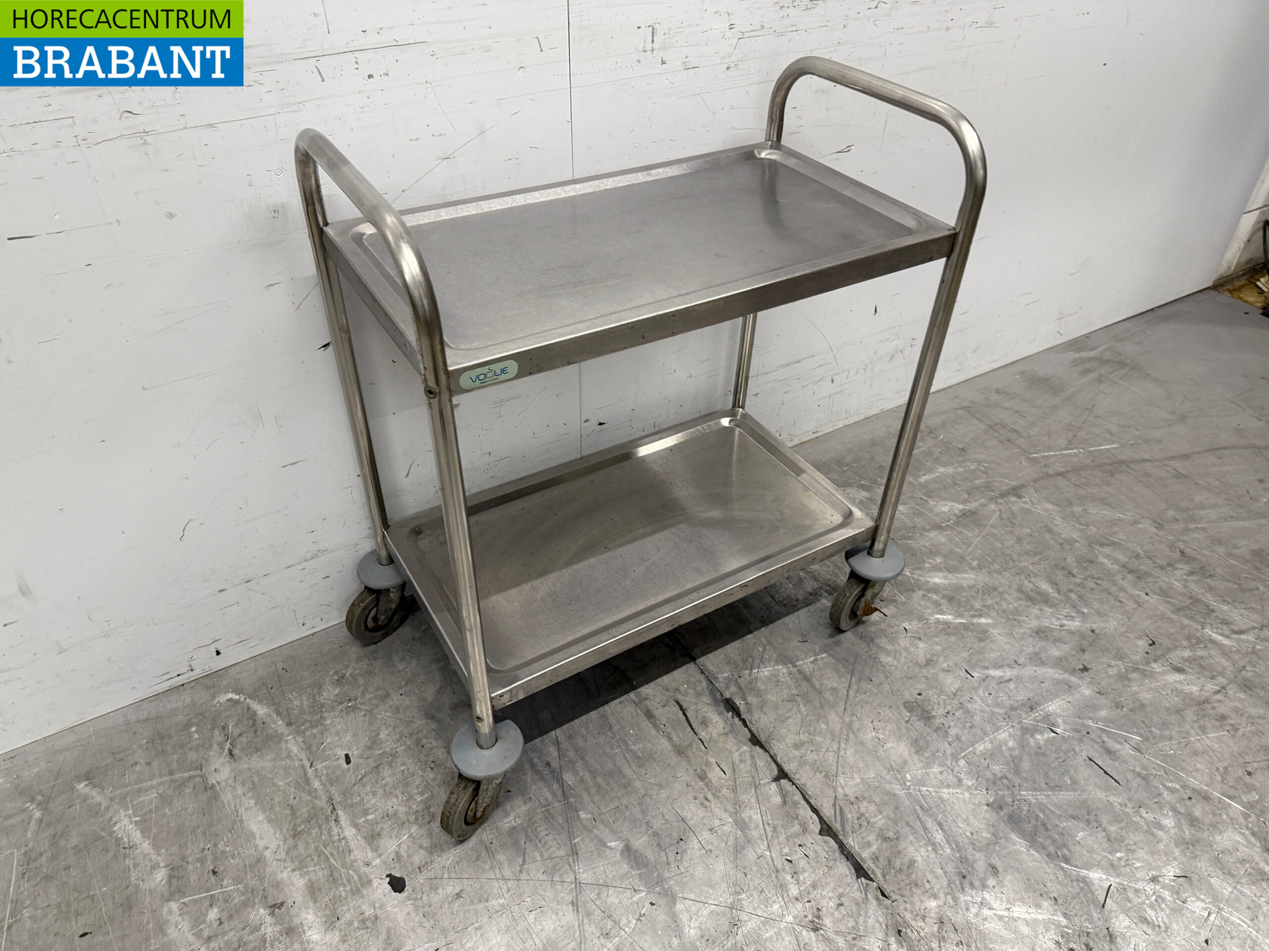 Stainless steel Serving trolley Serving trolley 2 tiers 72 cm Catering - Image 3