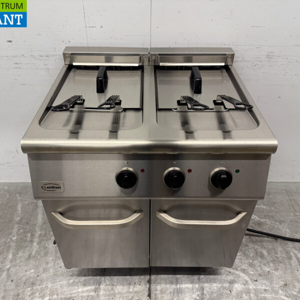 Stainless steel Combisteel Double Fryer Frying 2 x 18 Liter 400V Horeca
