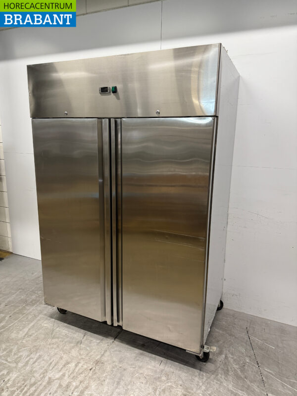Stainless Steel Double Door Freezer Mobile 1200 liters 230V Catering - Image 2